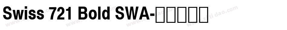 Swiss 721 Bold SWA字体转换